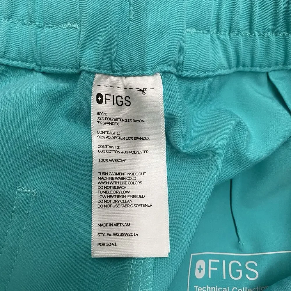 FIGS Pants Womens XXL Carribean Teal Green Uman Relaxed Jogger Scrub Pants